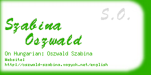 szabina oszwald business card